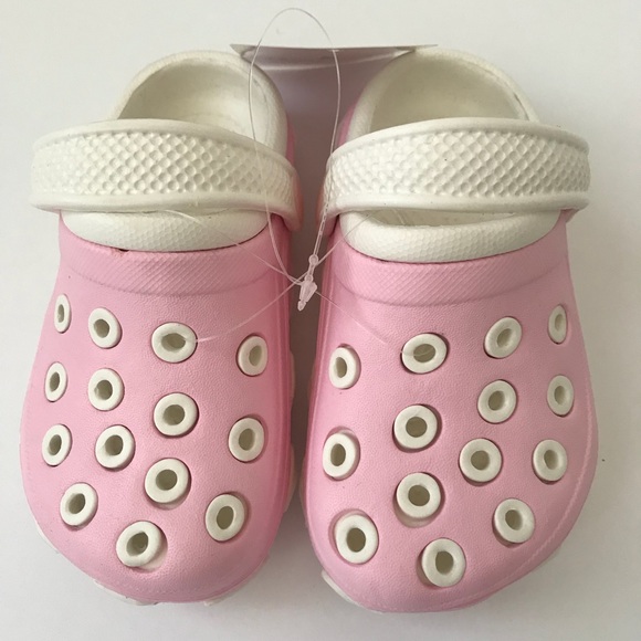 ❌SOLD❌🆕 NWT Toddler Pink/White Clogs - Girls 8 - Picture 2 of 8
